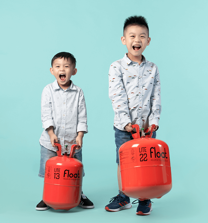 Children with helium